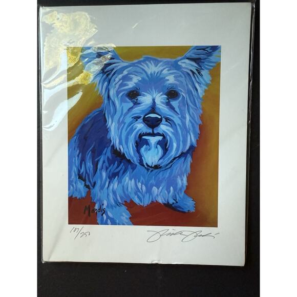 Yorkie Artisan Print 8x 10 Numbered Signed Art Print 100/250 Colorful Whimsy - Picture 2 of 9